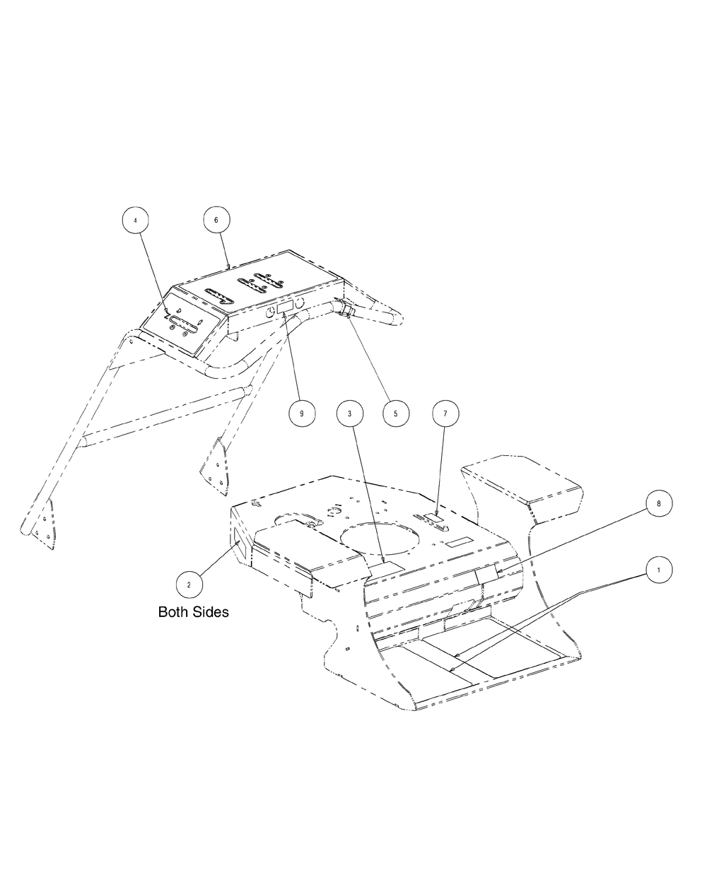 Decal Assembly Diagram and Parts List for 56A443TH (750-XP)(2008 & Before) Cub Cadet Lawn Mower